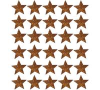 CRAFTHROU 30pcs Small Metal Barn Stars 4.5cm Vintage Rustic Iron Stars with Hole for Stringing, for Halloween and Christmas Home Decoration Crafts
