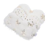 CRAFTHROU 3pcs Plush Eye Protectors Portable Sleeping Masks for Home Use, Soft White Eye Masks to Block Light and Help Fall Asleep, for Students and Office Workers