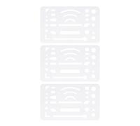 CRAFTHROU 3pcs Transparent Eraser Shield Drawing Templates for Mechanical Tools Multipurpose Drafting Erasing Stencil with Smooth Edges for Engineering Design and Artworks