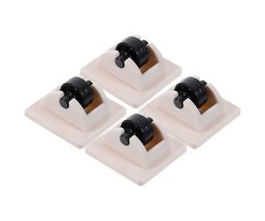 CRAFTHROU 4 Pcs Small Adhesive Caster Wheels for Trash Can and Small Appliances, One-way Plastic Sticky Wheels with Strong Adhesive for Easy Installation and Sturdy Use