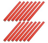 CRAFTHROU 48pcs Octagonal Wood Carpenter Pencils with Strong Hb Lead and Integrated Scale, Bright Red Body for Precise Marking in Carpentry and Construction Work