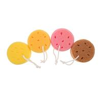 CRAFTHROU 4pcs Bath Sponges Shower Puff Mesh Pouf Loofah Exfoliating Body Scrubber Soft Bathing Accessories for Smooth Skin and Deep Cleansing