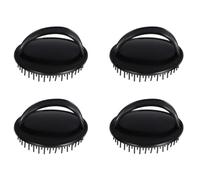 CRAFTHROU 4pcs Ergonomic Hair Washing Brush Plastic Handle for Adults, Scalp Massager that Does Not Hurt Hair or Scalp, for Shower and Hairdressing Use