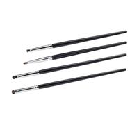 CRAFTHROU 4pcs Eyeshadow Blending Brushes Set with Horsehair and Wood Handles, Easy to Use and Carry, for Eye Makeup Application for Beginners and Women