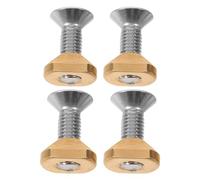 CRAFTHROU 4pcs Hydrofoil Mounting T-nuts and Screws Kit for Kite Foil Board and Hydrofoil, Made of Brass and Stainless Steel, Size 1.80x1.40x0.80cm, Features Effortless Assembly and Reduces