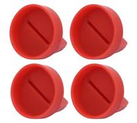 CRAFTHROU 4pcs Ignition Key Cover Sleeve for Trail Boss Uv-resistant Abs Protective Keyhole Switch Cap Easy Replacement Ignition Key Knob Cover Red