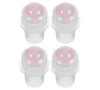 CRAFTHROU 4pcs Leakproof Reusable Jade Essential Oil Roller Ball Inserts for 10ml Bottles with 16mm Neck, Compatible with Diffusers and Essential Oil Bottles, Pink Colour