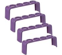CRAFTHROU 4pcs Plastic Test Tube Racks Lab Shelf Holder for School Teaching and Home Use Safe Compact Science Classroom Supplies Random Color