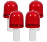 CRAFTHROU 4pcs Portable LED Traffic Cone Light with High-frequency Flashing for Parking and Traffic Management Red Plastic Warning Cone Emergency Beacon