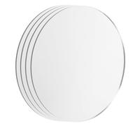 CRAFTHROU 4pcs Replacement Mirror Lens Acrylic round Mirror Sheets Sleek Simple Design Compact Suitable for Long-term Use DIY Craft Projects Accessories