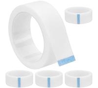 CRAFTHROU 5 Rolls White Eyelash Tape for Lash Extensions Made of Breathable Non-woven Fabric, Gentle to The Skin, 1.2cm Wide, 4.3 Meters Long, for Professional Lash Extension Application