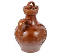 CRAFTHROU 500ml Ceramic Wine Jug Brown Multi-Purpose Drinking Kettle with Simple and Elegant Design for Home or Restaurant Use