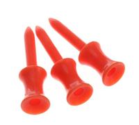 CRAFTHROU 50pcs Orange Golf Tees 70mm Castle Design Made of Lightweight Abs Plastic, Easy to Carry for Golfers on Course Accessories