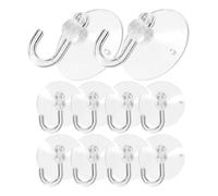 CRAFTHROU 50pcs Suction Cup Hooks Bathroom Wall Hanging Hooks PVC 30mm Damage-Free No Glue No Screws for Kitchen Utensils and Spoons Glass Door and Kitchen