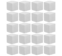 CRAFTHROU 50pcs White Square Makeup Sponge Blocks Soft and Comfortable Multi-sided Sponges for Gradient Effects Suitable for Applying Nail Polish and Detailed Nail Art