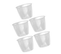 CRAFTHROU 5pcs Plastic Rice Measuring Cup 160ml for Rice Cooker and Visible Markings Sturdy Small Measuring Cups and Boiling Soups in Kitchen