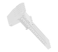 CRAFTHROU 5pcs Plastic Vernier Calipers High Precision Manual Measuring Tool with Vernier Design for Students Home Engineering Projects and Experimental Measurements