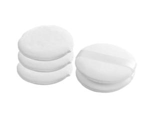 CRAFTHROU 5pcs White Rounded Makeup Cushion Pads Made of Cut Velour High Grade Material Lightweight and Comfortable to Touch Simple Shaped Powder Applicators for Mother’s Day and Christmas