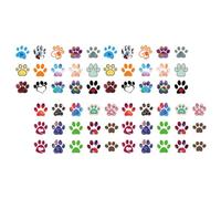 CRAFTHROU 60pcs Self-Adhesive Dog Paw Stickers PVC Decals for Scrapbooking and Bottle Decoration, Delicate Lifelike Paw Print Stickers for Handbook and Laptop Use