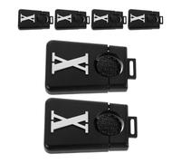 CRAFTHROU 6pcs Golf Club Organizer Number Tag for Driver and Fairway Wood Headcovers, Black Plastic Marker with Easy Attachment and Universal Compatibility, Elegant Appearance for Golf