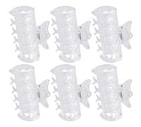 CRAFTHROU 6pcs Hot Roller Clips Hair Curler Claw Clips Hairdressing Styling Tool Pps Material Easy to Hold Lightweight for Men and Women