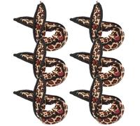 CRAFTHROU 6pcs Leopard Print Hair Curlers for Women and Sponge and Polyester Hair Styling Tools with Tight Grip for Creating Wavy Curls