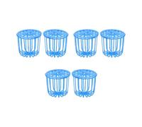 CRAFTHROU 6pcs Lightweight Plastic Fruit Vegetable Basket Handle Safe Parrot Foraging Feeder for Pet Birds Food Finding