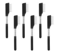 CRAFTHROU 6pcs Metal Eyelash Comb and Brow Separator for Precise Lash Styling and Grooming, Reusable Steel and Plastic Makeup Tool for Personal Home Care and Makeup Sessions