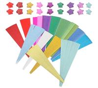 CRAFTHROU 720 Sheets Glitter Origami Paper Strips and Adults, Challenging Yet Easy DIY Folding Paper for Party Decorations and Handcraft