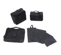 CRAFTHROU 7pcs Travel Packing Cubes Packing Cubes for Suitcases Oxford Cloth Storage Bags with Smooth Zipper Black Set for Daily Travel