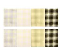 CRAFTHROU 8 Sheets Creative Code Dot Stickers for Gift Boxes and Gift Bags Self Adhesive Circle Dot Labels Excellent Adhesion and Long-Lasting Ink and Home-Baked DIY Random Color