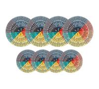 CRAFTHROU 8pcs Self-Adhesive PVC Feeling Wheel Stickers Emotion Chart Decals for Laptop Phone Case School Counselors Therapists Social Workers Decorative Pack