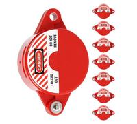 CRAFTHROU 8pcs Valve Lockout Device for Gate Valves Engineering Lock Safety Lockout Tagout System for Outdoor Faucets and Maintenance Equipment
