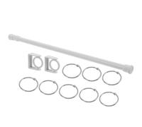 CRAFTHROU Adjustable Tension Curtain Rod Spring Loaded 40-70cm White Alloy Plastic No Drill for Wardrobe Closet