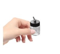 CRAFTHROU Airbrush Paint Bottles Quick Interchange Design with Caps 22cc Refillable Plastic and Glass Paint Pot for Airbrush Suitable for Model Painting and Hobby Use