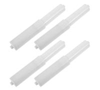 CRAFTHROU Bathroom Toilet Paper Roll Holder with Adjustable Roller Spindle Core 4Pcs White Plastic for Tissue Roll Replacement