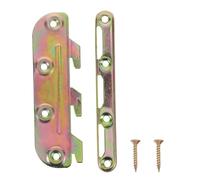 CRAFTHROU Bed Rail Fitting Brackets for Secure Attachment and Versatile 4 Sets with Mounting Screws Iron Material with Surface Mounted Design for Wooden Bed Frames and Footboards