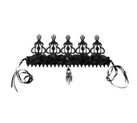 CRAFTHROU Black Halloween Crown Headdress for Masquerade Parties, Non-fading Cloth and Alloy Material with Resin Diamond, Unique Baroque Style Festive Royal Hair Accessories