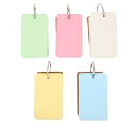 CRAFTHROU Blank Flash Cards with Binding Rings 5pcs Made of Kraft Paper for Organizing Work and Prioritizing Tasks, Classic Design Portable Memory Cards for Creative Writing and Listing