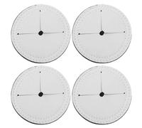 CRAFTHROU Blank Round Cup Coasters for Sublimation 4 Pcs 4X4 Inch Thermal Transfer Wine Glass Base Covers Washable Anti-Heat Surface