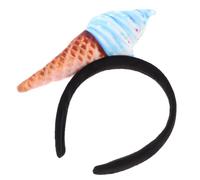 CRAFTHROU Blue Ice Cream Headband for Women Made of Soft Cloth, Versatile Hair Accessory to Create Cute Hairstyles, for Doing Makeup or Cosplay Party