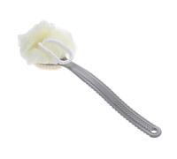 CRAFTHROU Body Scrub Brush Bath Scrub Brush with Long Handle and Exfoliating Puff Made of Sturdy Pp Material to Promote and Create Soapy Lather Random Color for Shower and Bathing