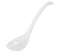 CRAFTHROU Bone China Porcelain Soup Ladle Large Kitchen Ladle with Steel Handle Dishwasher Safe for Japanese and Chinese Soups at Home and Restaurant