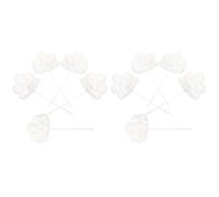 CRAFTHROU Cake Toppers Great Decorations Paper White Cloud Shaped 10pcs with Easy to Apply Design for Birthday Party and Wedding Party for Cakes and Dessert