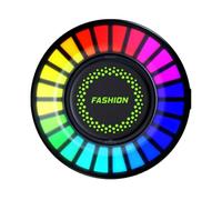 CRAFTHROU Car Air Freshener Diffuser with Rgb LED Lighting and Voice-activated Music Rhythm, USB Type-c Rechargeable 200mah Capacity, Adjustable Brightness and Unique Abs Design for Car