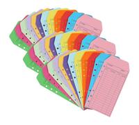 CRAFTHROU Cash Envelopes Random Color for Banks and Restaurant Money Management 36pcs Assorted Colour Cardstock Envelopes with Secure Closure for Cash Handling and Budgeting