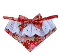CRAFTHROU Christmas Dog Bandana Triangle Scarf Pet Collar Red Cotton Comfortable Decoration Hard to Drop for Photo Taking and Photo Shoot