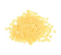 CRAFTHROU Clay Beads Creative Flexibility and Easy to Sew PVC Yellow 4mm Flat Round 2000pcs for DIY Craft Jewelry Making for Bracelets and Embroidery Projects