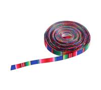 CRAFTHROU Colorful Mexican Serape Ribbon for Crafts and Versatile Present Wrapping, Soft Polyester Fabric with Vibrant Mexican-Inspired Patterns, for Weddings and Cinco De Mayo Fiesta Party
