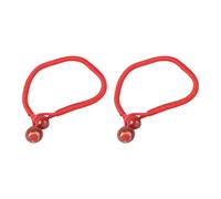 CRAFTHROU Decorations Rope for Beads, Stylish Anniversary or Elegant and Wrist 2pcs Handmade Red Braided Bracelets with Ceramic Celebration Travel Commemoration